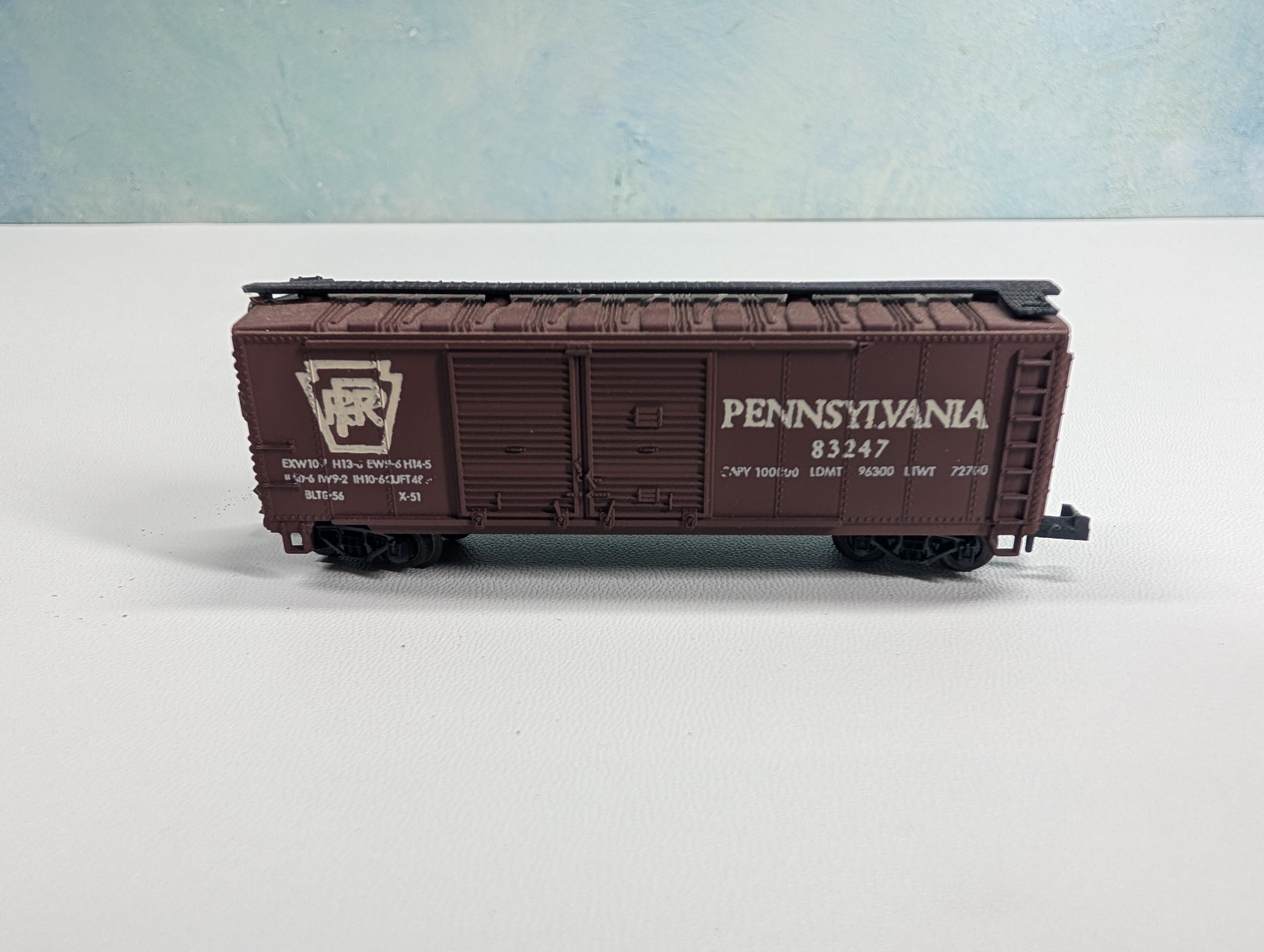 USED Atlas 2286 N Scale 40' DD Box Car Pennsylvania PRR #83247