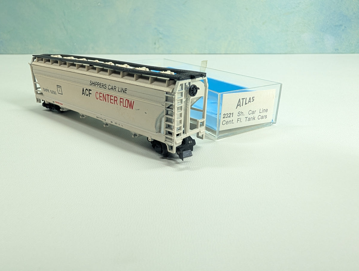 USED Atlas 2321 N Scale Centerflow Covered Hopper Shippers Car Line SHPX #5250