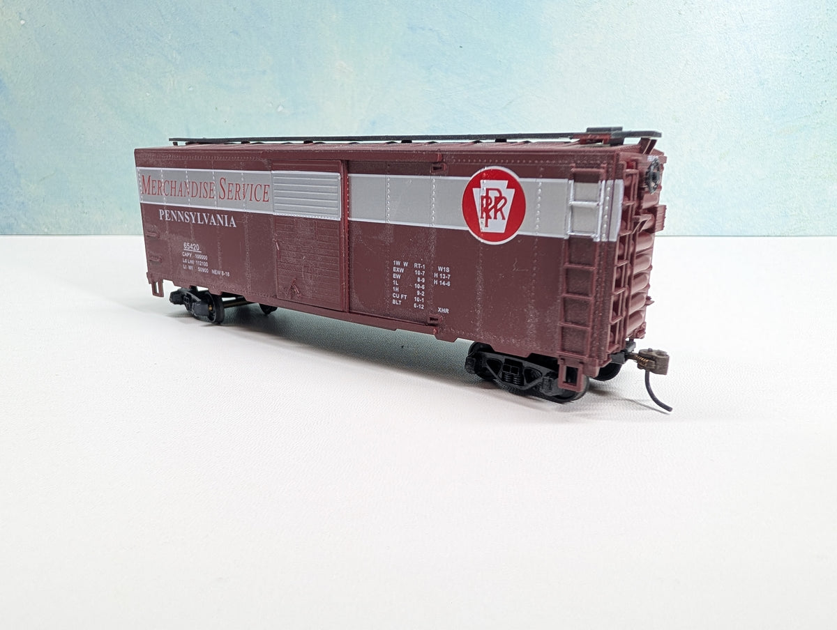 USED Mantua HO Scale 40' Box Car Pennsylvania PRR #65420 Merchandise Service