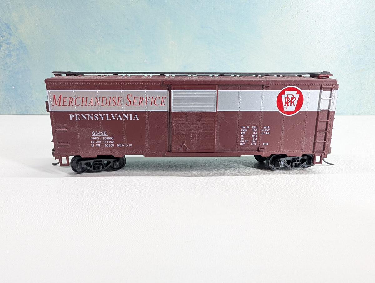 USED Mantua HO Scale 40' Box Car Pennsylvania PRR #65420 Merchandise Service