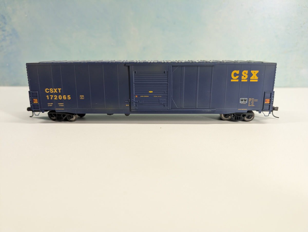 USED Atlas HO Scale 60' Box Car CSX CSXT #172065 Metal Wheels, Weathered