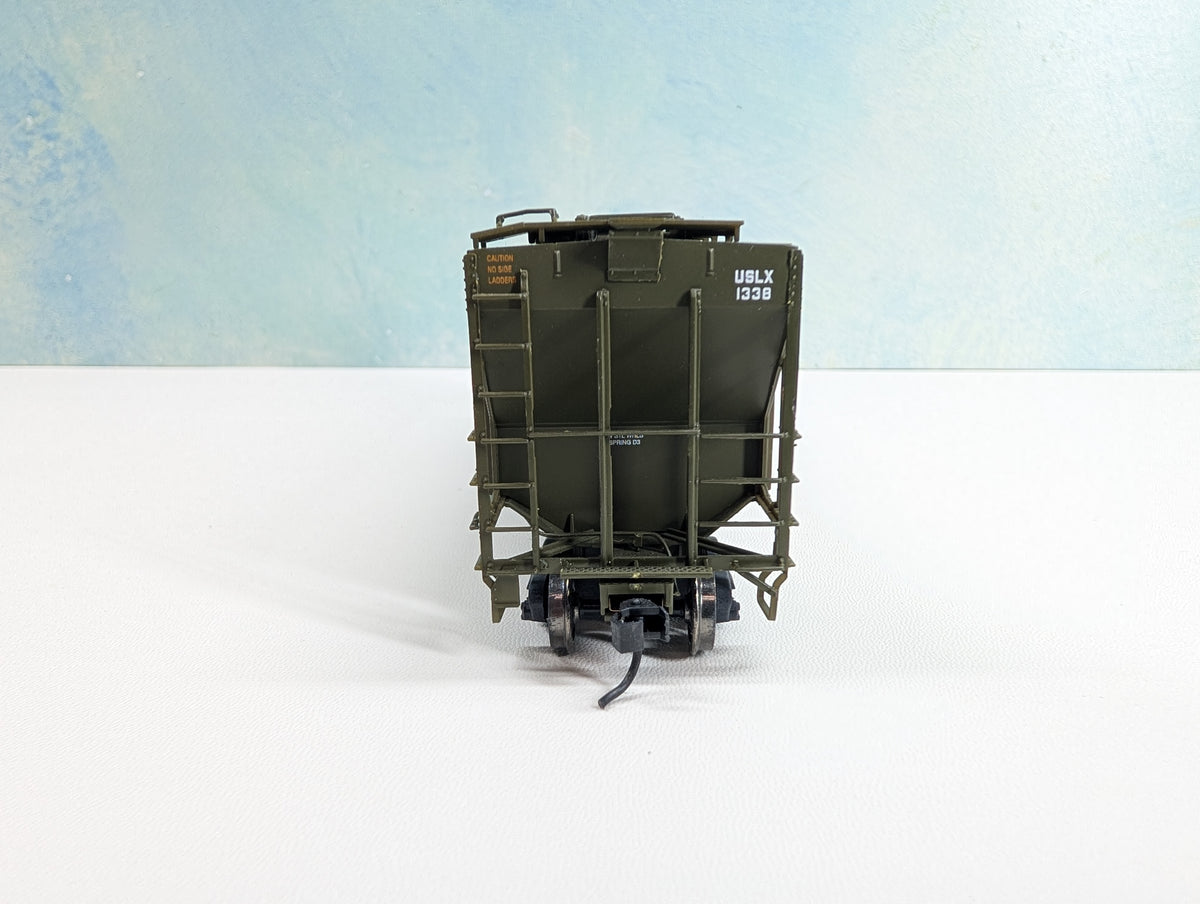 USED Life-Like HO Scale Covered Hopper USLX #1338 Metal Wheels, Proto 2000