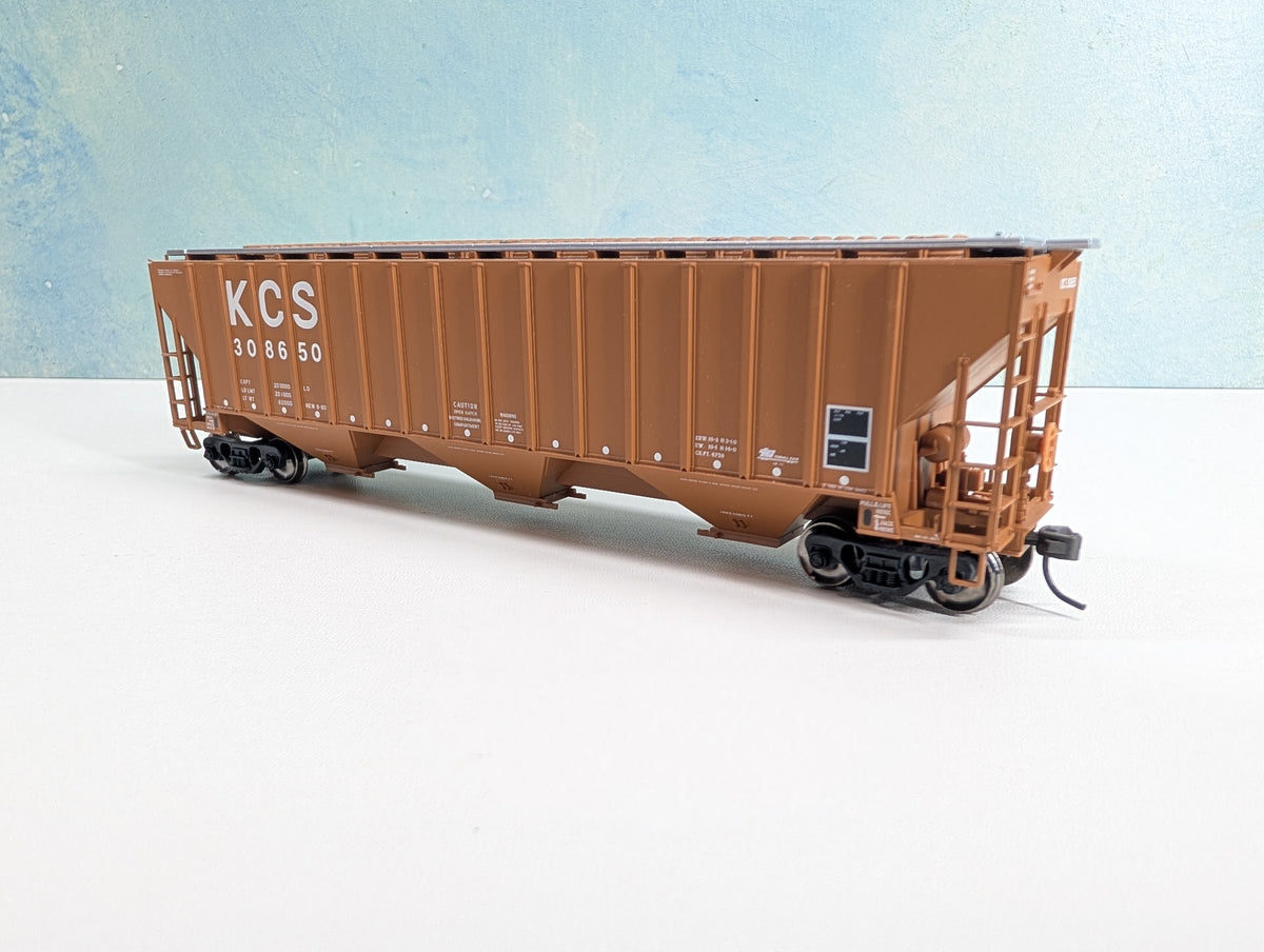 USED Atlas HO Scale Thrall 3 Bay Covered Hopper Kansas City Southern KCS #308650 Metal Wheels