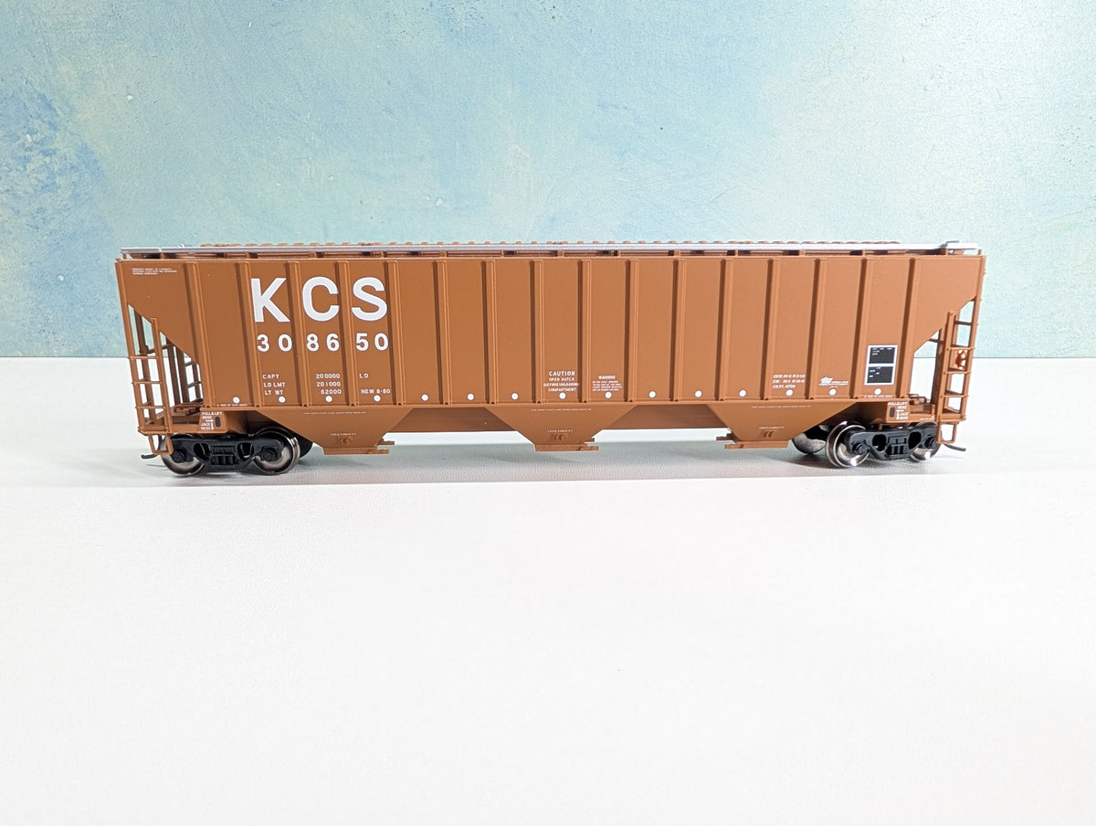 USED Atlas HO Scale Thrall 3 Bay Covered Hopper Kansas City Southern KCS #308650 Metal Wheels