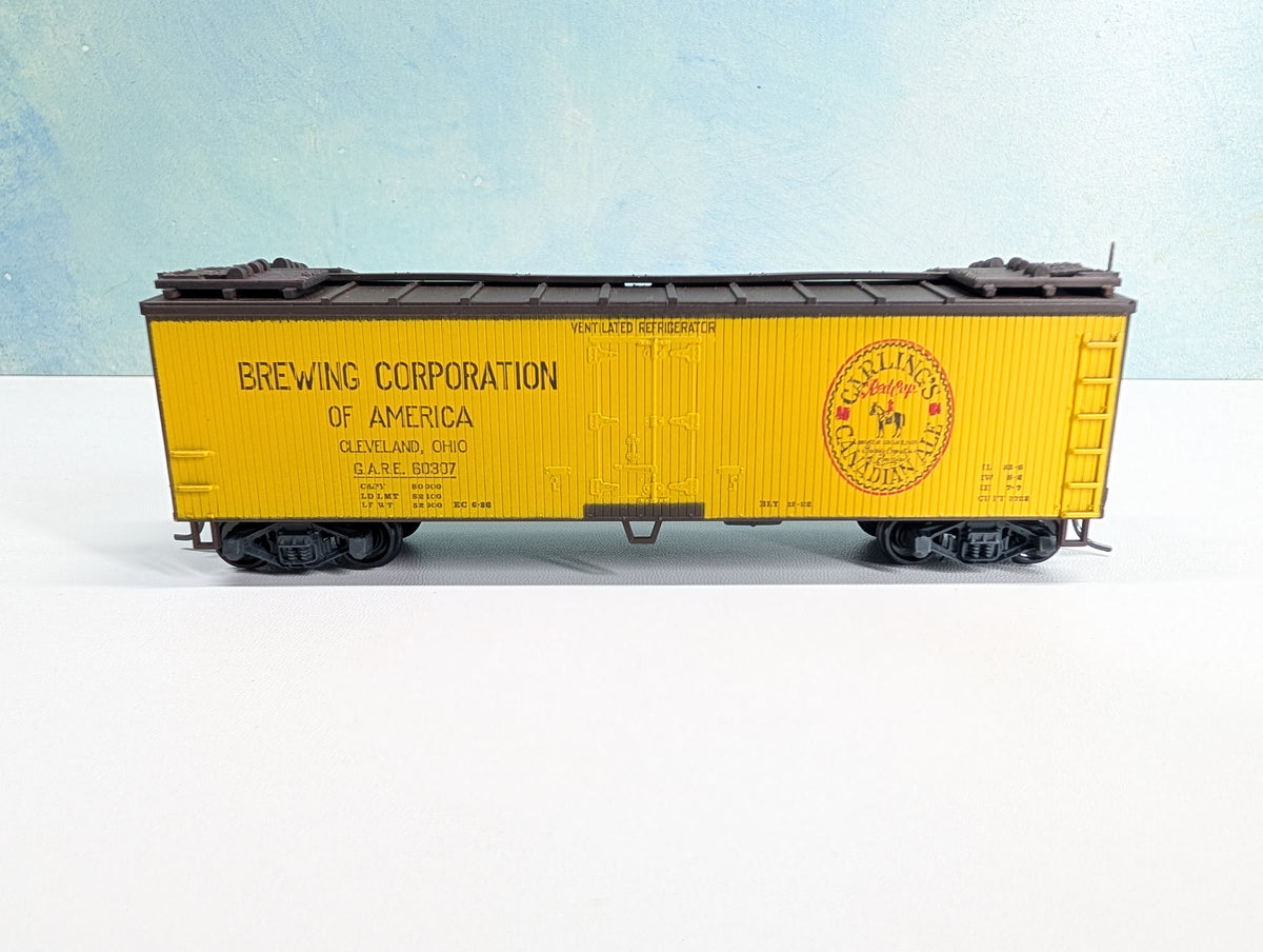 USED TRAIN MINIATURE HO Scale 40' Beer Car Carling's Canadian Ale GARE #60307