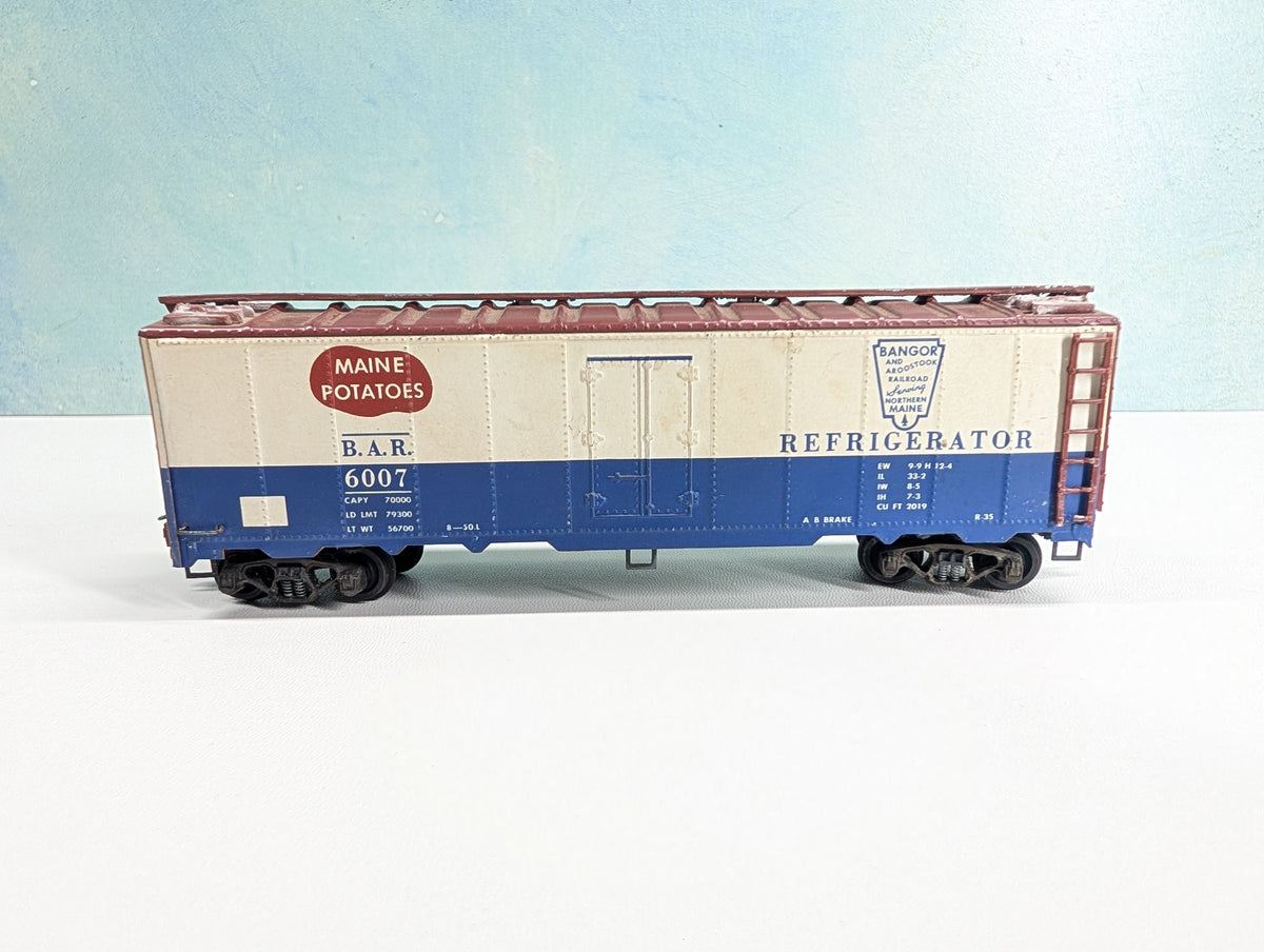 USED Varney HO Scale 40' Box Car Bangor and Aroostook BAR #6007