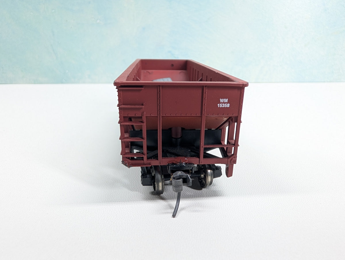 USED Stewart Hobbies HO Scale 2 Bay Hopper Western Maryland WM #15358 Metal Wheels