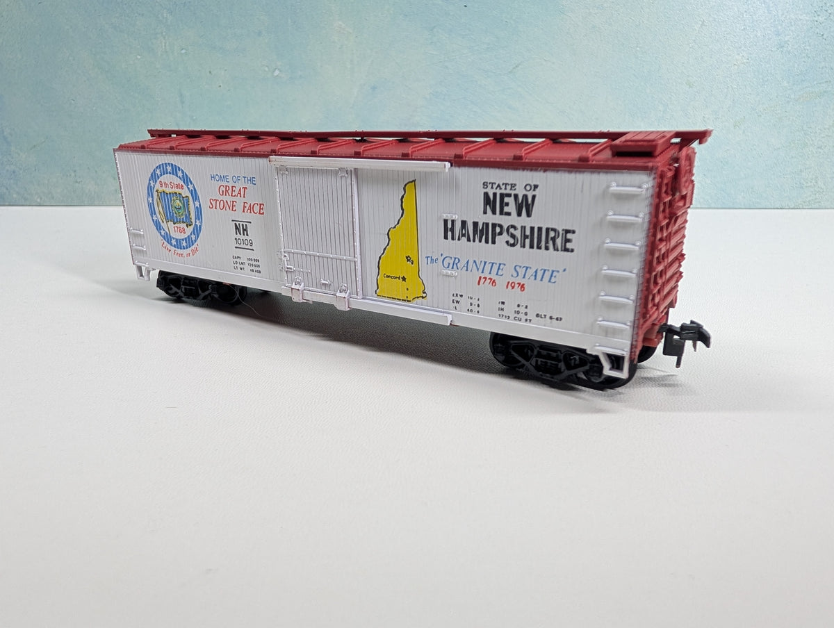 USED TRAIN MINIATURE HO Scale 40' State Car New Hampshire #10109