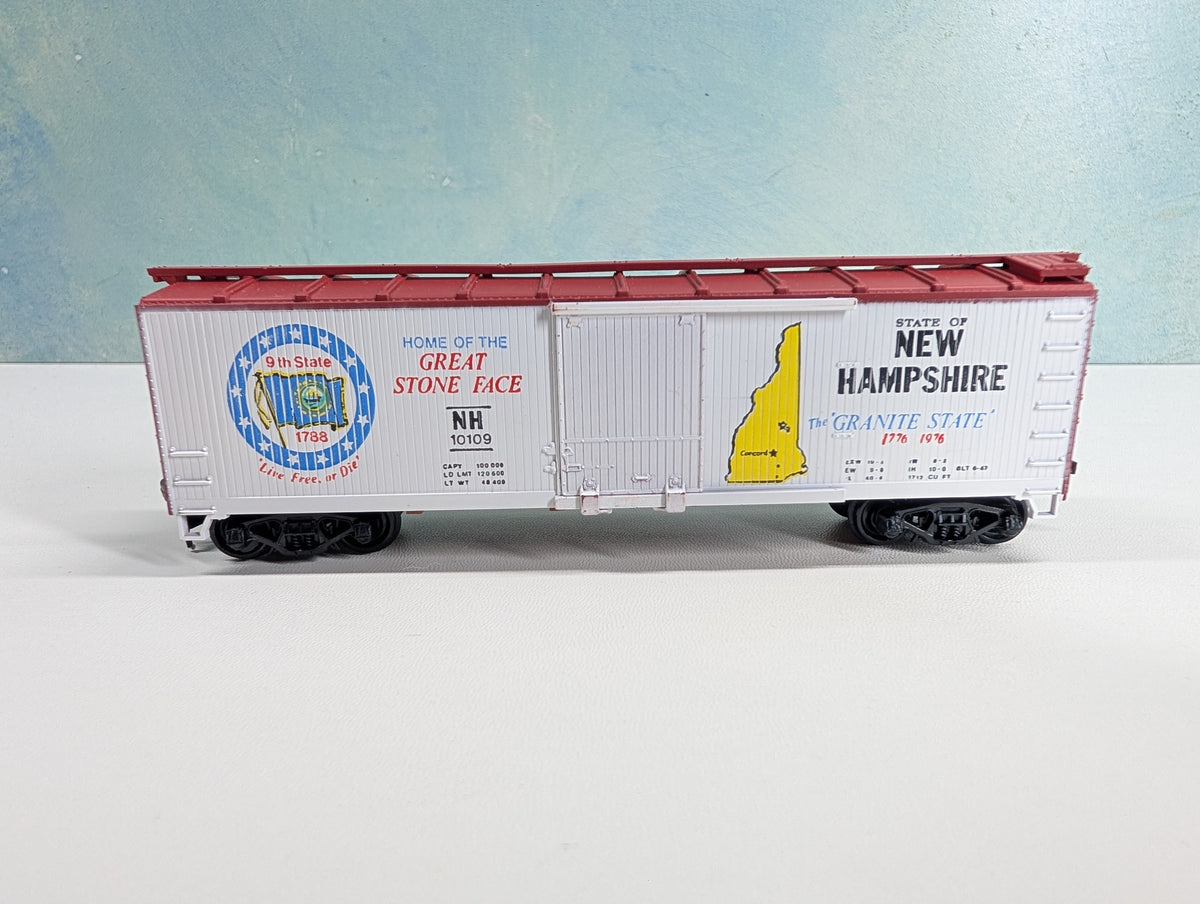 USED TRAIN MINIATURE HO Scale 40' State Car New Hampshire #10109