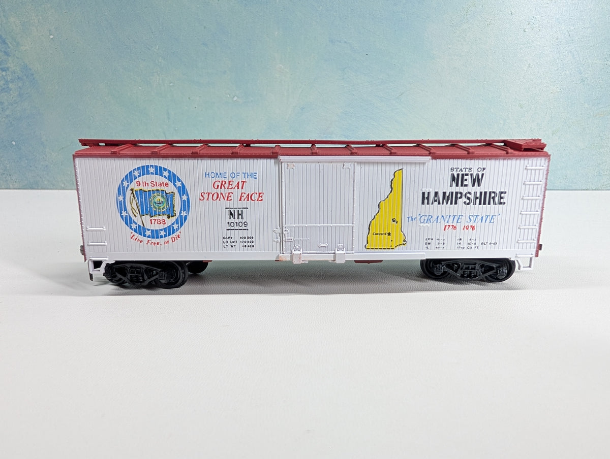 USED TRAIN MINIATURE HO Scale 40' State Car New Hampshire #10109