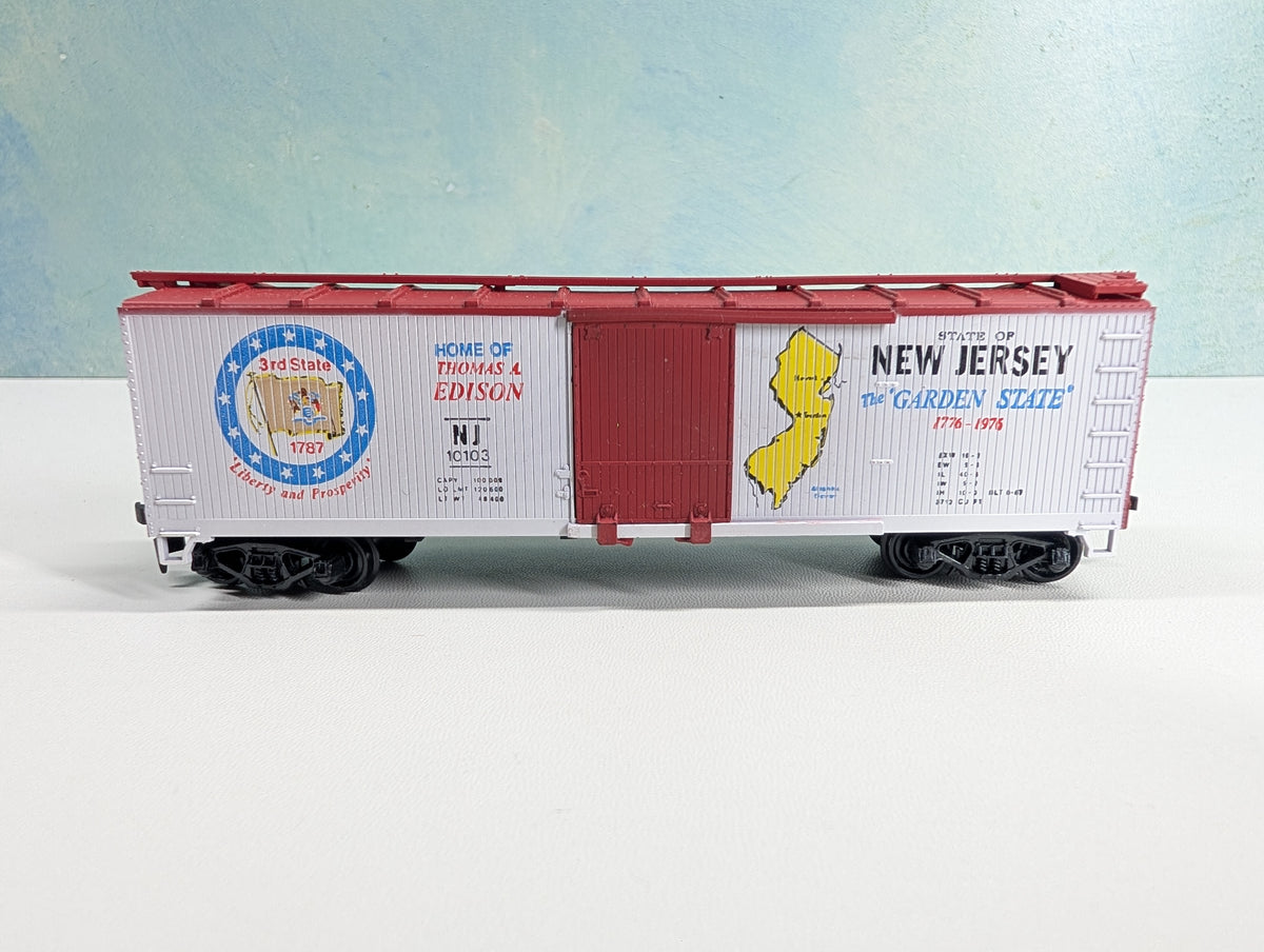 USED TRAIN MINIATURE HO Scale 40' State Car New Jersey #10103