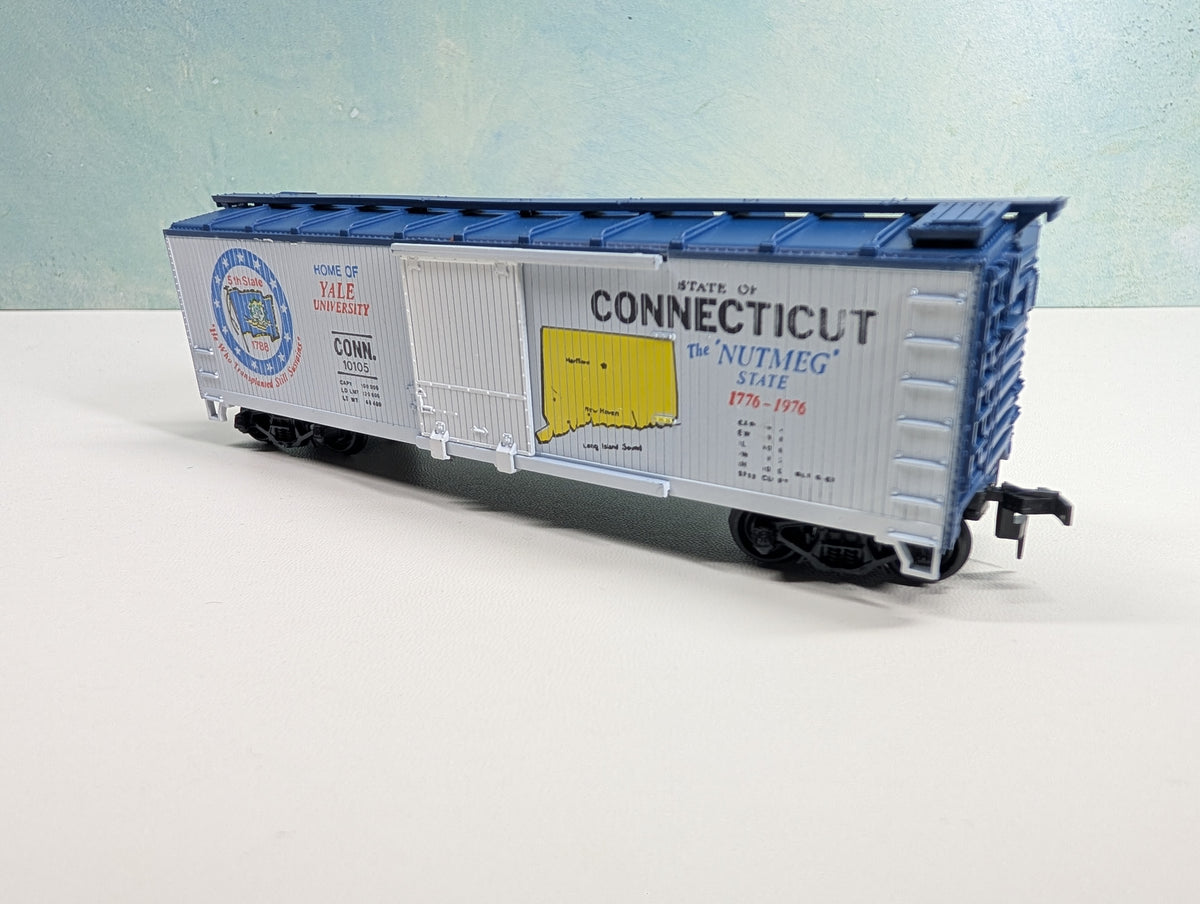 USED TRAIN MINIATURE HO Scale 40' State Car Connecticut #10105