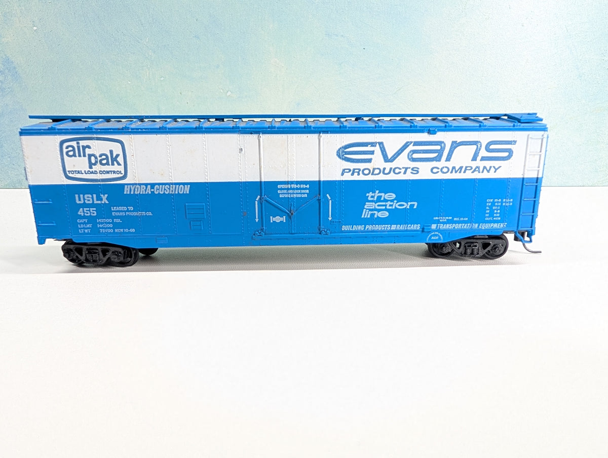 USED Athearn HO Scale 50' Box Car Evans USLX #455