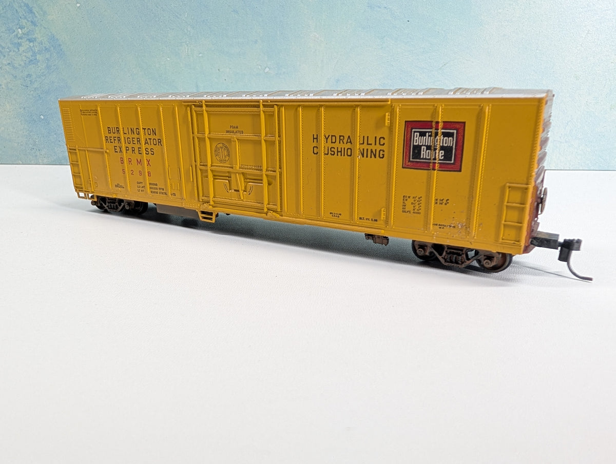 USED Athearn HO Scale 56' Box Car Burlington BRMX #5298