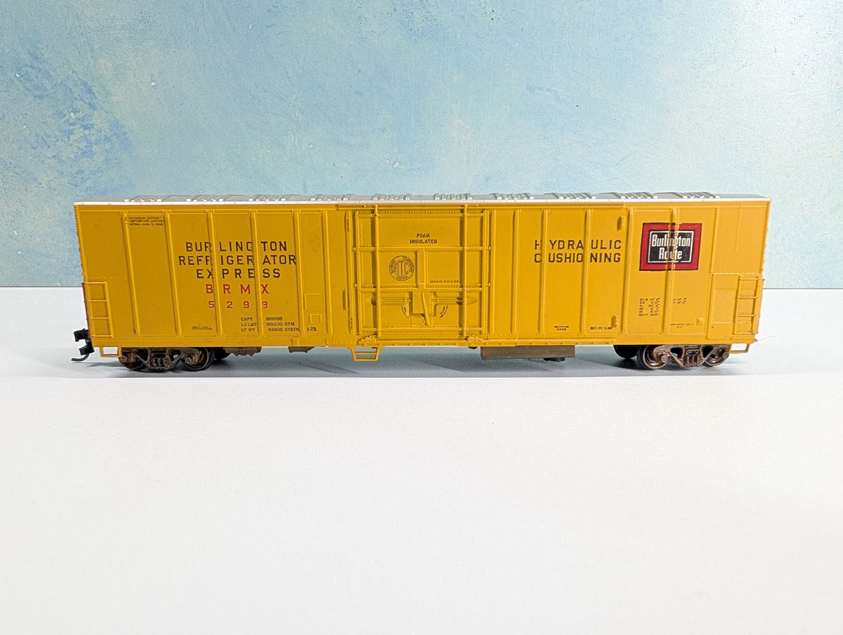 USED Athearn HO Scale 56' Box Car Burlington BRMX #5298