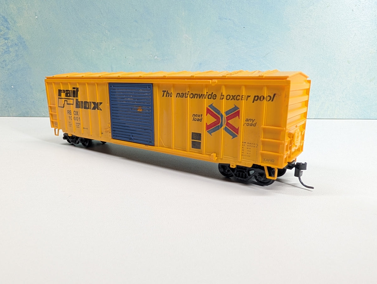 USED Athearn HO Scale 50' Box Car Railbox ROBX #10001 Blue Doors