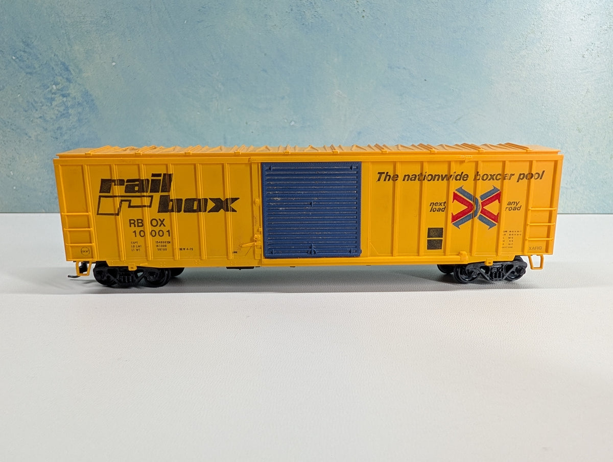 USED Athearn HO Scale 50' Box Car Railbox ROBX #10001 Blue Doors