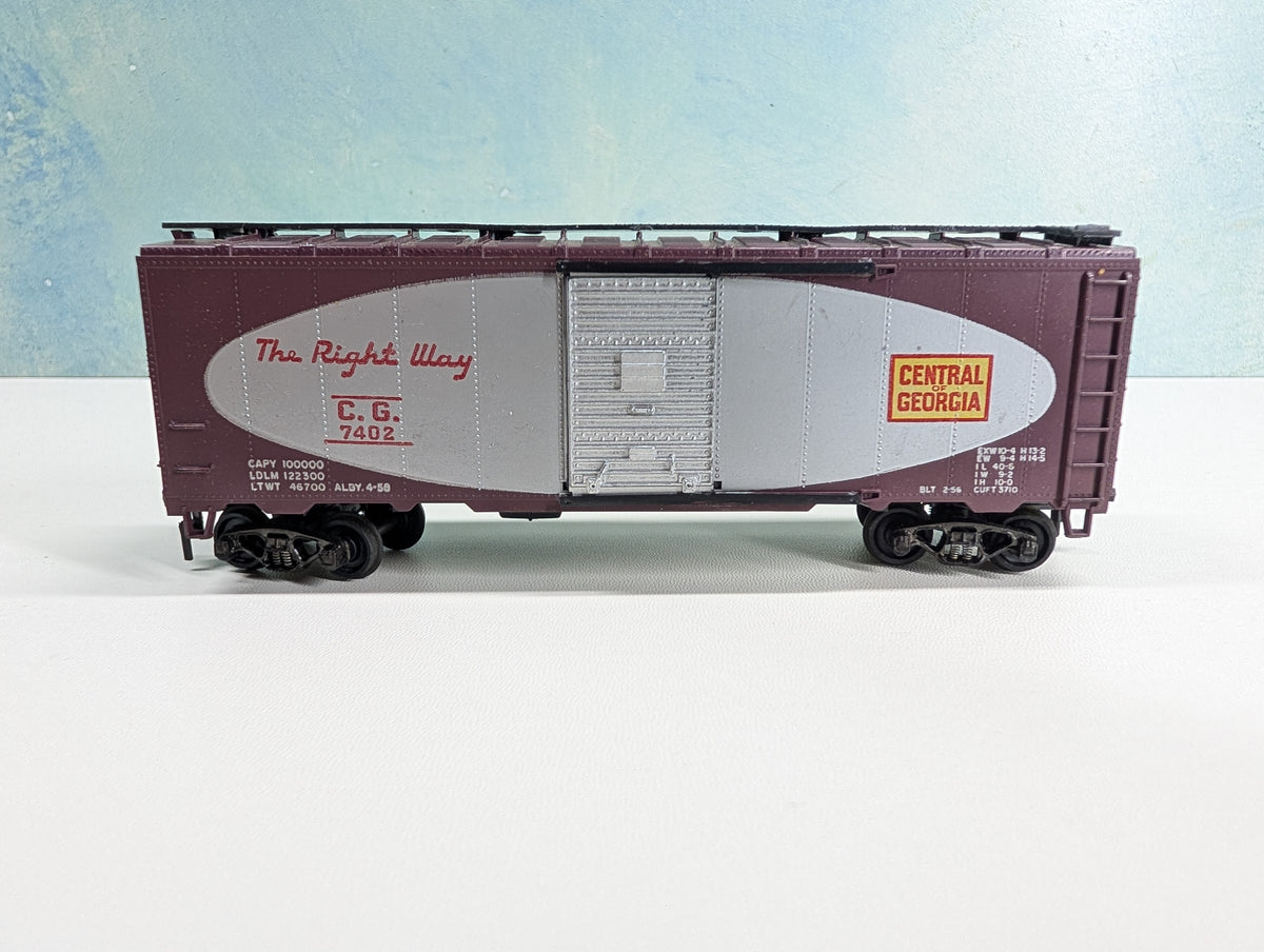 USED Athearn HO Scale 40' Box Car Central of Georgia CG #7402