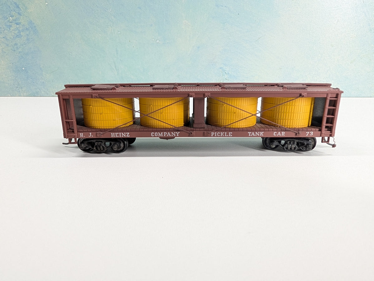 USED Athearn HO Scale Pickle Tank Car Heinz Co HJ #73 Metal Wheels