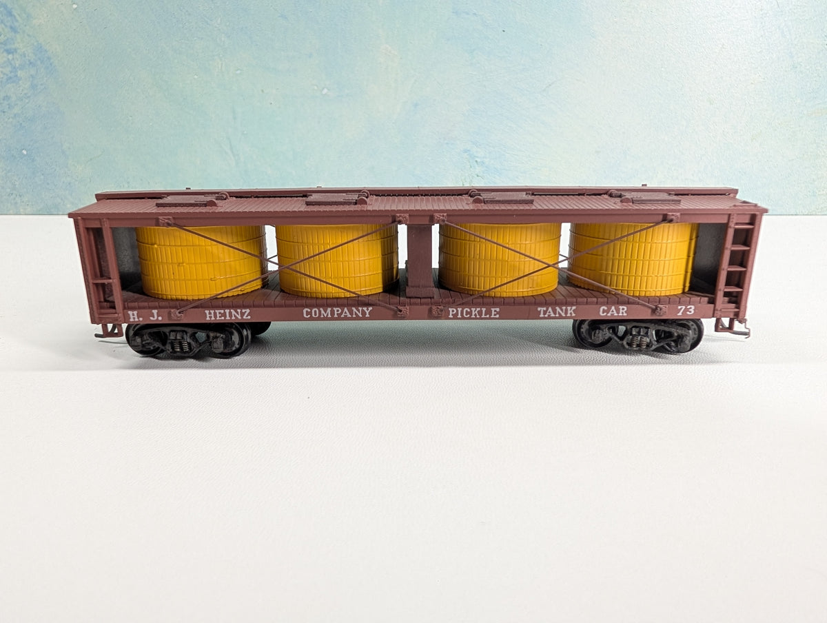 USED Athearn HO Scale Pickle Tank Car Heinz Co HJ #73 Metal Wheels