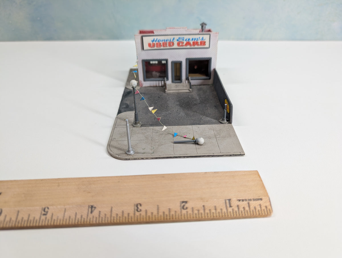 USED Tyco HO Scale Honest Sam's Used Cars, Car Dealership