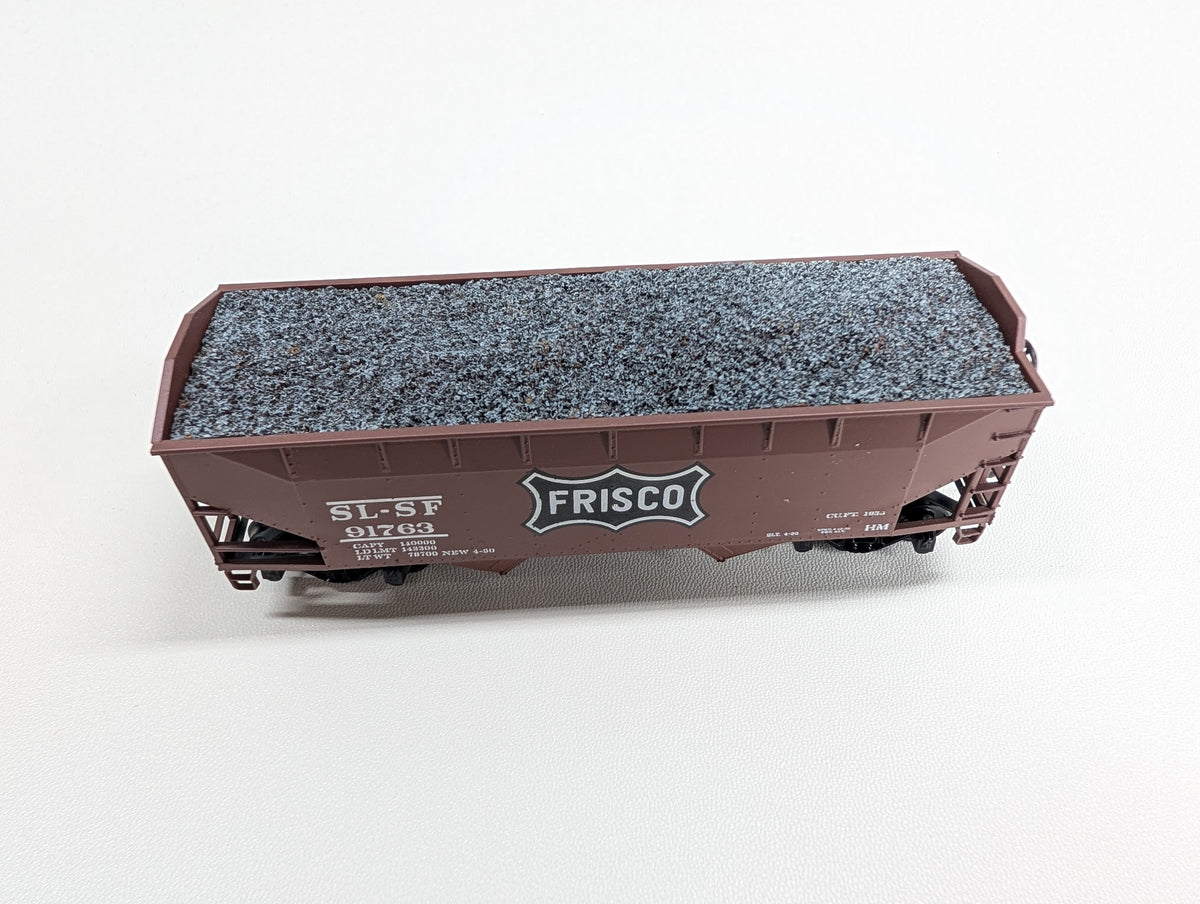 USED Athearn HO Scale 2 Bay Hopper w/ Load Frisco SLSF #91763