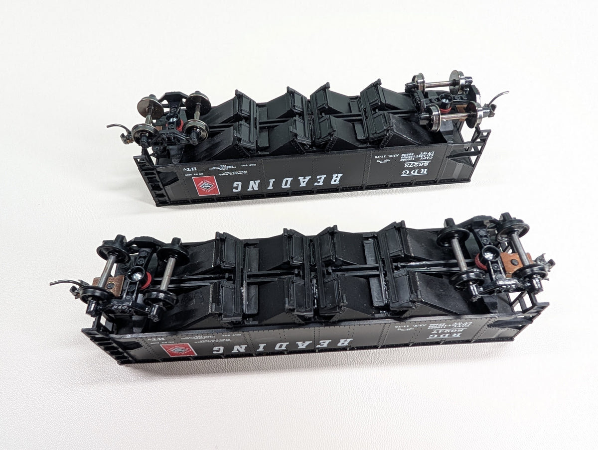 USED Athearn HO Scale Quad Hoppers Reading RDG #86273, 86247 Bev-Bel (2 pcs)