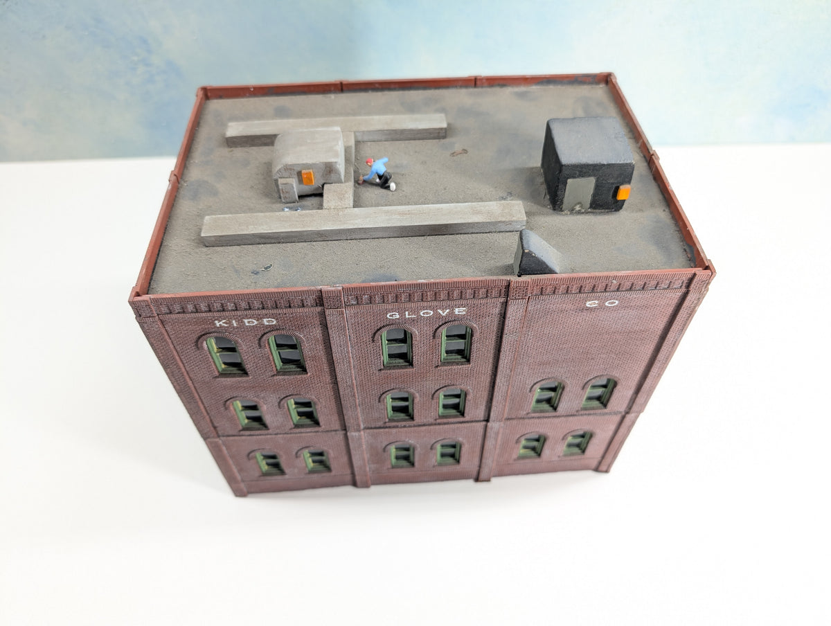 USED DPM HO Scale Kidd Glove Co., Large Brick Warehouse