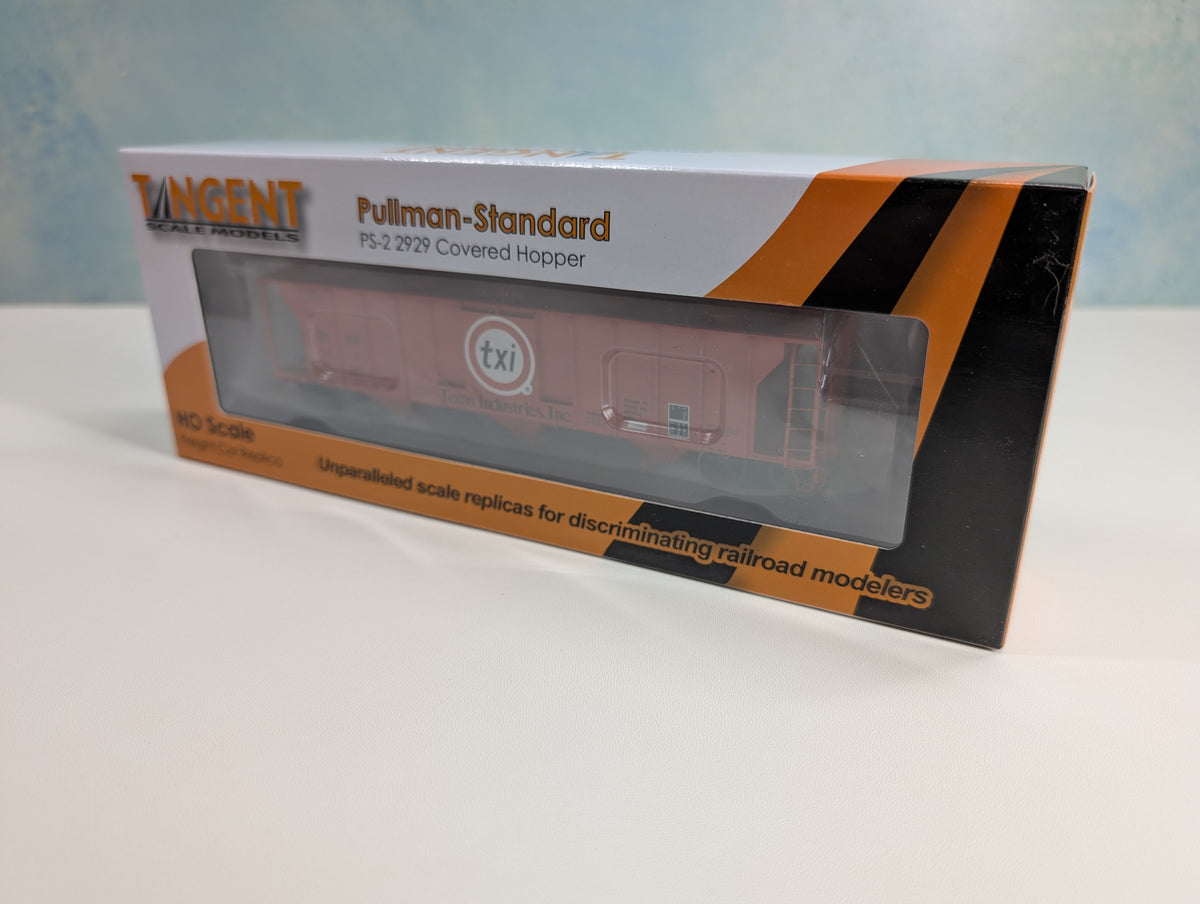 Tangent #35164-01 HO Scale PS-2 2929 Covered Hopper Texas Industries USEX #5015 Metal Wheels