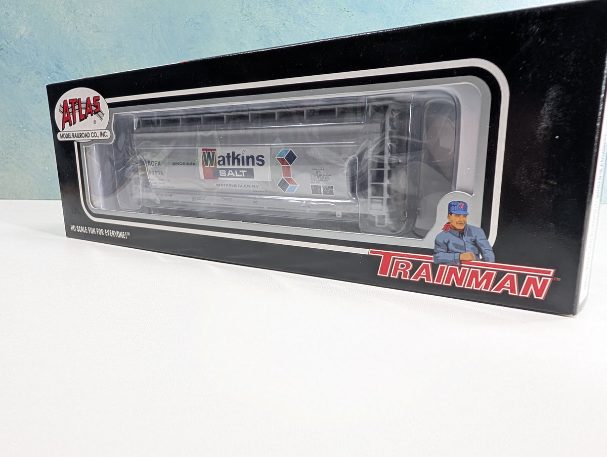 Atlas Trainman 997 HO Scale 3560 Covered Hopper Watkins Salt ACFX #63906 Metal Wheels