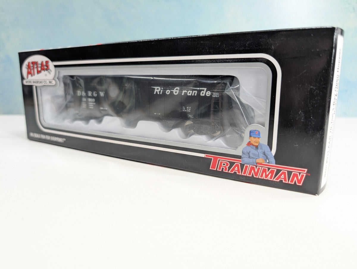 Atlas Trainman 931 HO Scale 3 Bay Open Hopper Rio Grande D&RGW #18939 Metal Wheels