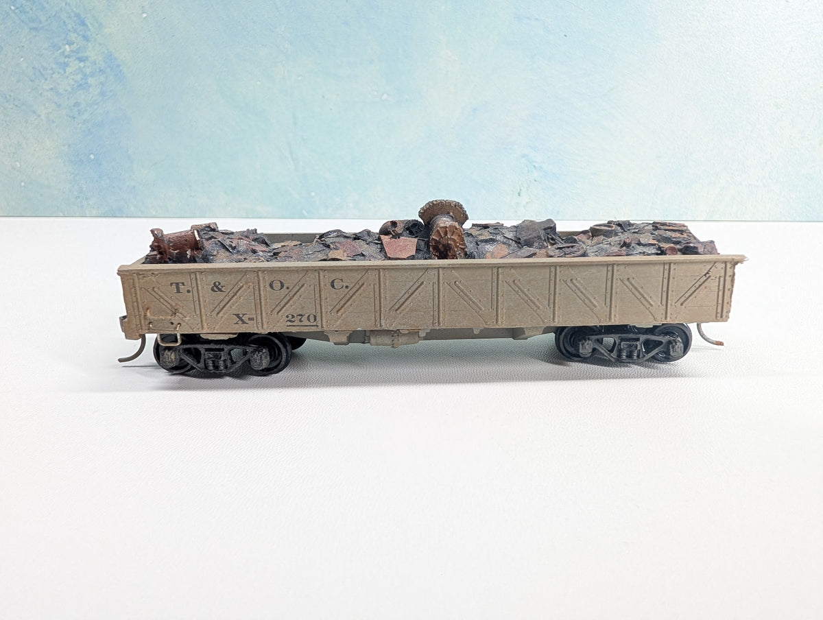 USED HO Scale Gondola w/ Scrap Load Toledo & Ohio Central T&OC #X-270