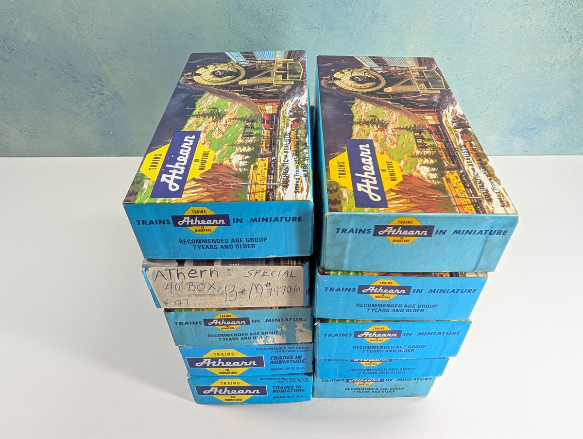 USED Athearn HO Scale Lot of Empty Train Boxes for Storage (10 pcs)