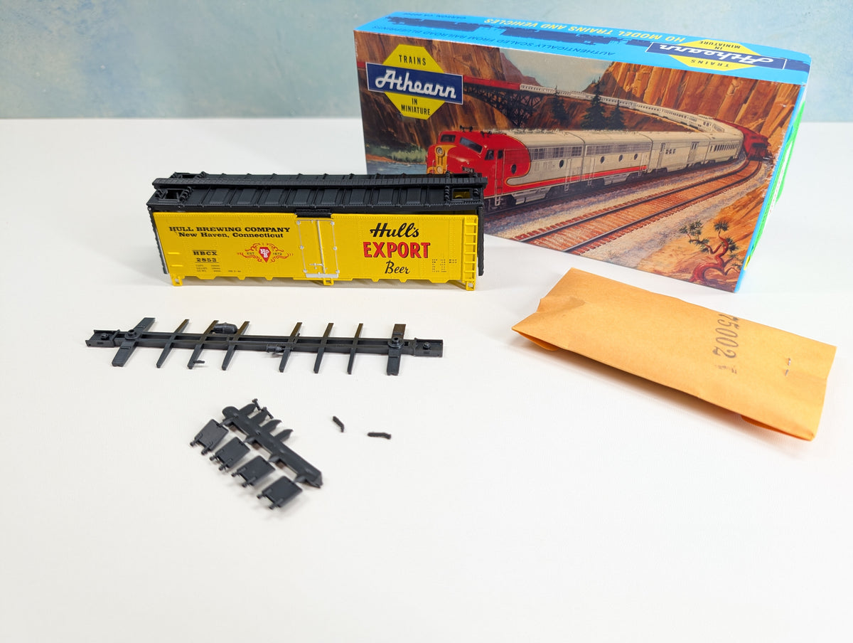 Athearn HO Scale 40' Reefer Box Car Hull's Export Beer HBCX #2853 Greenway Products Custom KIT