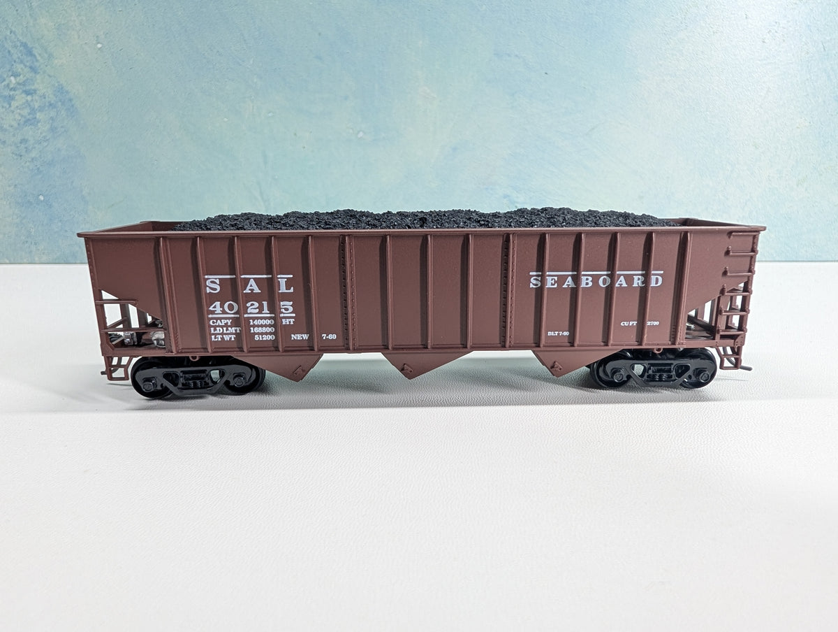 USED Stewart Hobbies HO Scale Hopper w/ Coal Load Seaboard SAL #40215