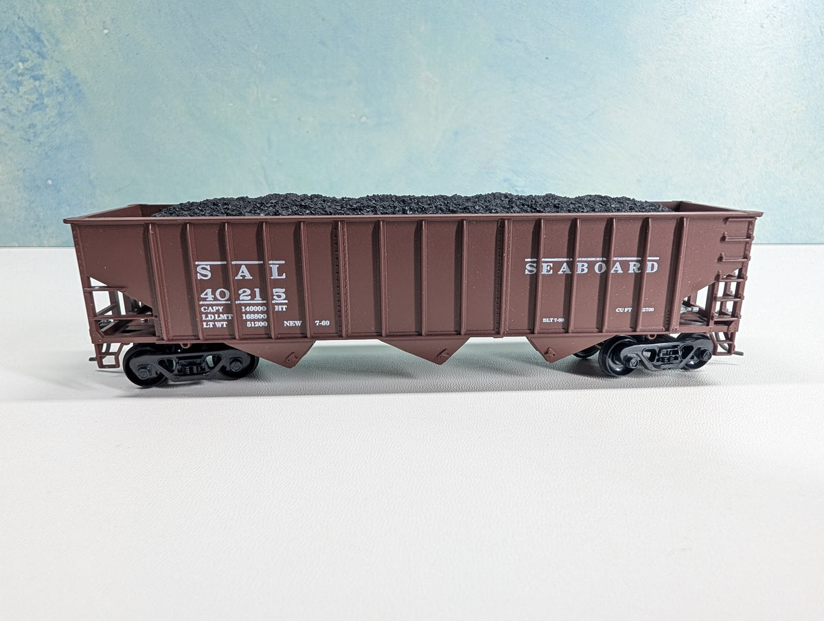 USED Stewart Hobbies HO Scale Hopper w/ Coal Load Seaboard SAL #40215