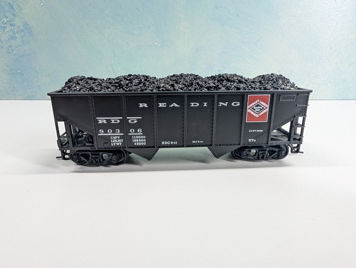 USED Athearn HO Scale Hopper w/ Coal Load Reading RDG #80306