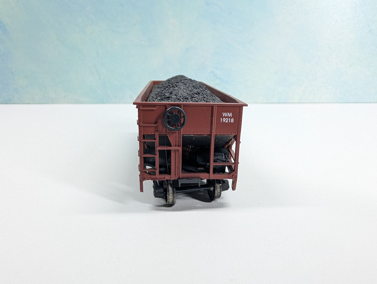 USED Athearn HO Scale Hopper w/ Coal Load Western Maryland WM #19218 Metal Wheels