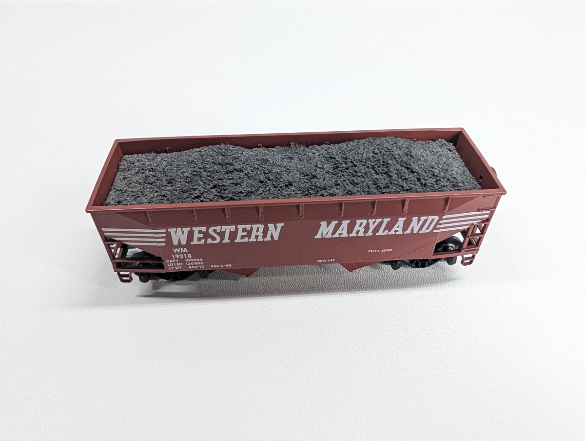 USED Athearn HO Scale Hopper w/ Coal Load Western Maryland WM #19218 Metal Wheels
