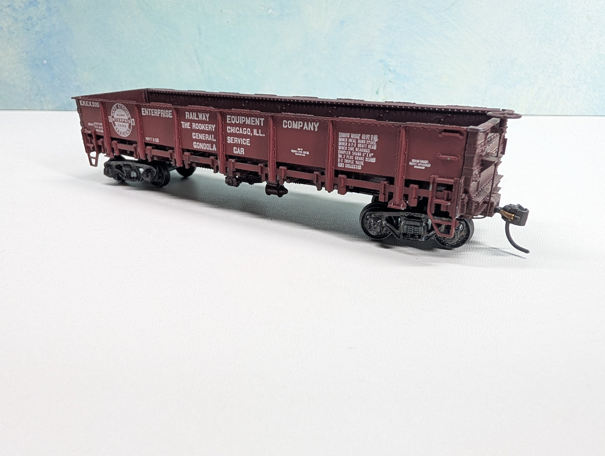 USED Ulrich HO Scale Drop Bottom Gondola Enterprise Railway Equipment Co. EREX #205 Metal Wheels