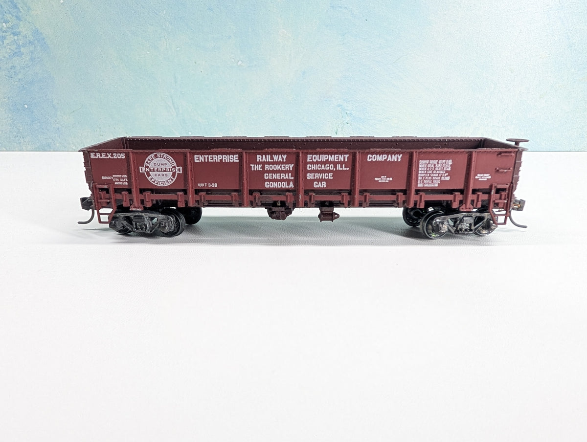 USED Ulrich HO Scale Drop Bottom Gondola Enterprise Railway Equipment Co. EREX #205 Metal Wheels