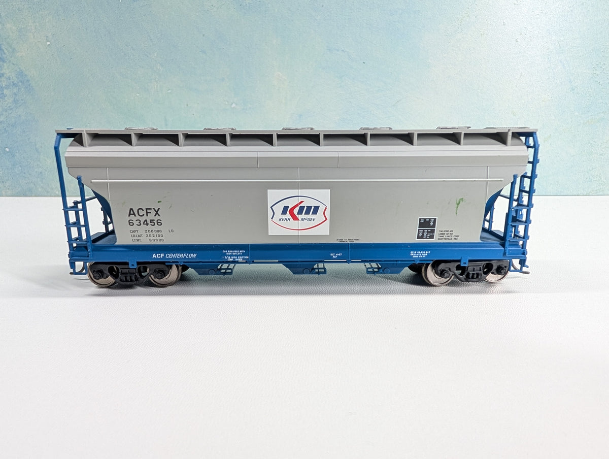 USED Atlas HO Scale ACF 3560 Covered Hopper Kerr-Mcgee ACFX #63456 Metal Wheels