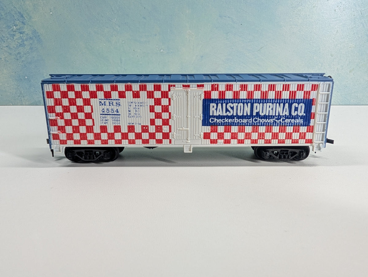 USED Tyco HO Scale Reefer Ralston Purina MRS #4554