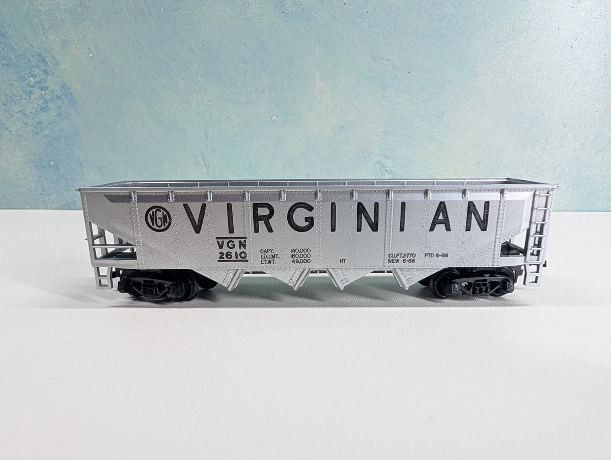 USED Tyco HO Scale Quad Hopper Virginian VGN #2610