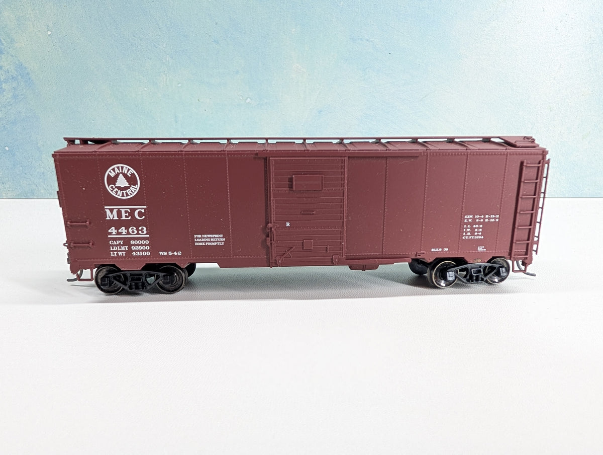USED Atlas HO Scale 40' Box Car Maine Central MEC #4463 Metal Wheels
