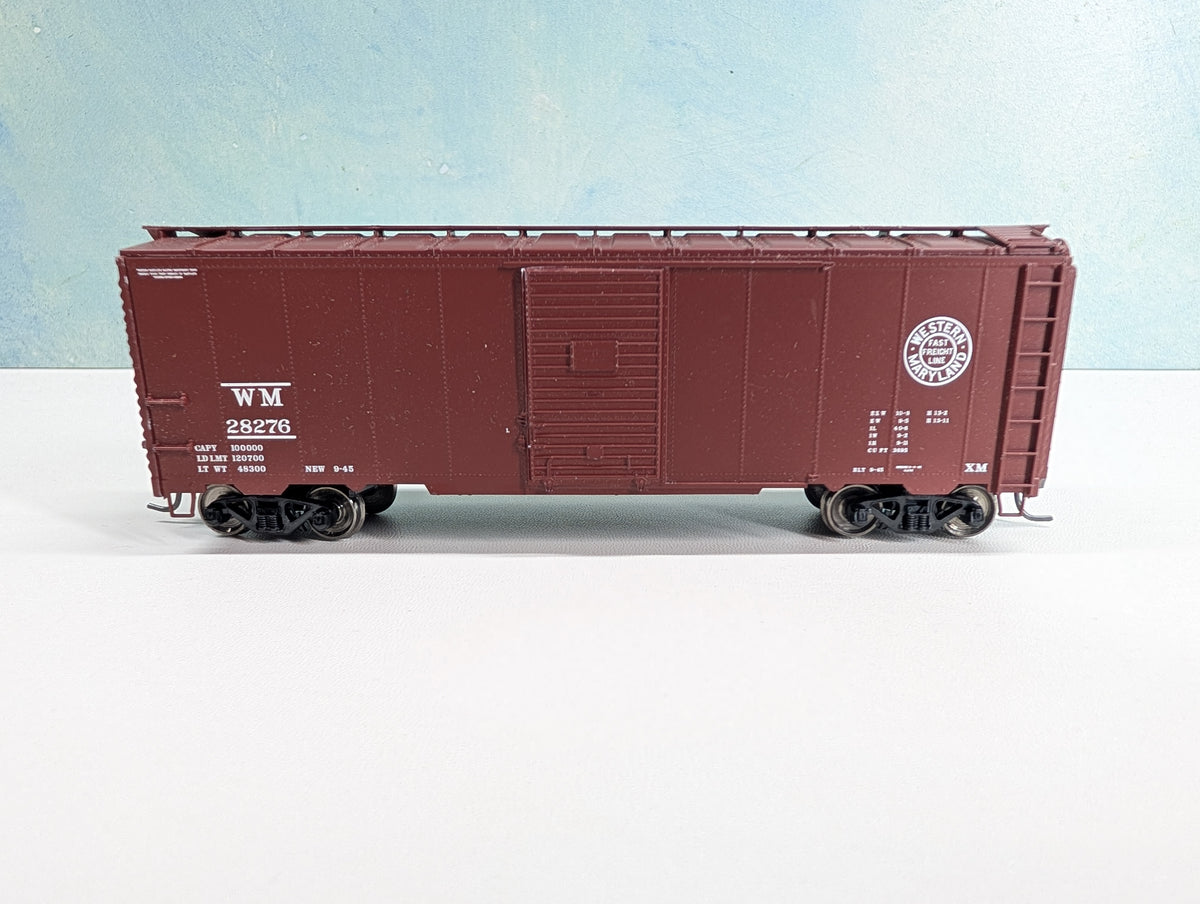 USED HO Scale 40' Box Car Western Maryland WM #28276 Metal Wheels