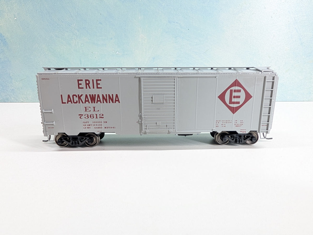 USED HO Scale 40' Box Car Erie Lackawanna EL #73612 Metal Wheels