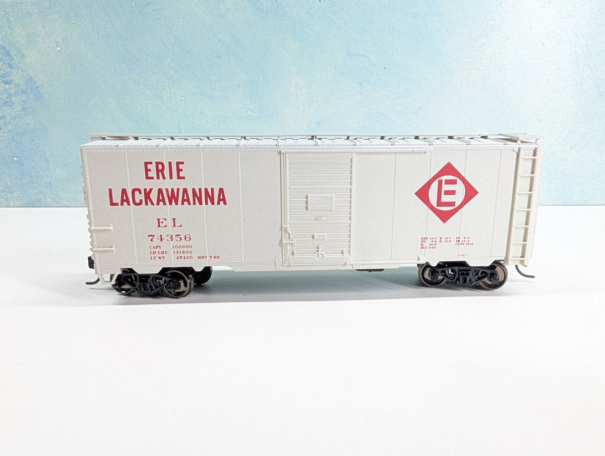 USED Accurail HO Scale 40' Box Car Erie Lackawanna EL #74356 Metal Wheels