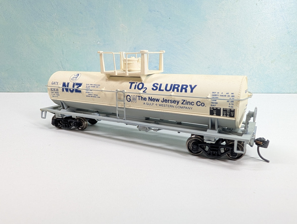 USED Athearn HO Scale Tank Car New Jersey Zinc Co. GATX #82838 Metal Wheels