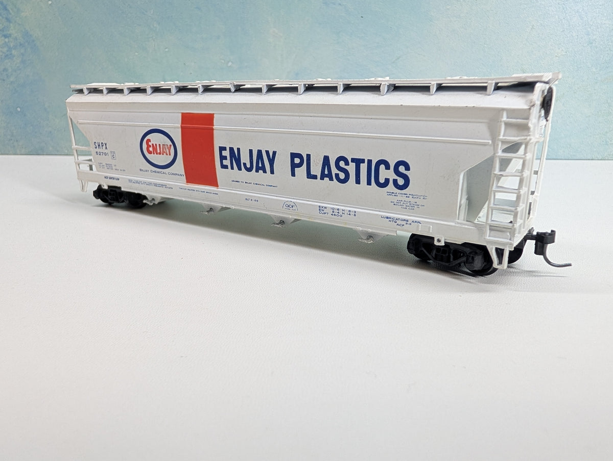 USED Bachmann HO Scale ACF Centerflow Hopper Enjay Plastics SHPX #52701
